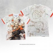 Maglia Giappone Bianco Thailandia Anime 25-26 e Arancione