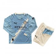 Prima Maglia Manchester City 25-26 Bambino Manica Lunga