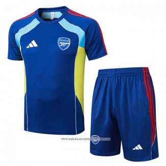 Tuta da Track Arsenal 2025-2026 Manica Corta Blu - Pantaloncini