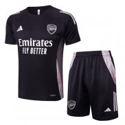 Tuta da Track Arsenal Manica Corta Grigio Scuro - Pantaloncini 24-25