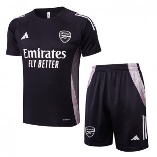 Tuta da Track Arsenal Manica Corta Grigio Scuro - Pantaloncini 24-25