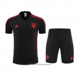 Tuta da Track Bayern Monaco 22-23 Manica Corta Nero - Pantaloncini