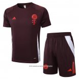 Tuta da Track Bayern Monaco Manica Corta Rosso - Pantaloncini 24-25