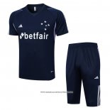 Tuta da Track Cruzeiro 23-24 Manica Corta Blu - Pantaloncini
