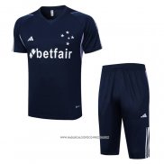 Tuta da Track Cruzeiro 23-24 Manica Corta Blu - Pantaloncini