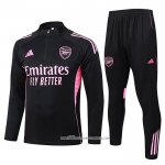 Tuta da Track Felpa Arsenal 25/26 Nero Rosa