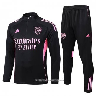 Tuta da Track Felpa Arsenal 25/26 Nero Rosa