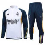 Tuta da Track Felpa Real Madrid 2023/24 Bambino Bianco