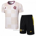 Tuta da Track Flamengo 2024 Manica Corta Bianco - Pantaloncini -25