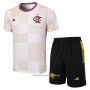 Tuta da Track Flamengo 2024 Manica Corta Bianco - Pantaloncini -25
