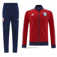 Tuta da Track Giacca Arsenal Rosso 24-25 Nero
