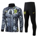 Tuta da Track Giacca Brasile Bambino Nero Jesus 24-25