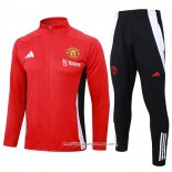 Tuta da Track Giacca Manchester United 2024 Bambino Rosso -25
