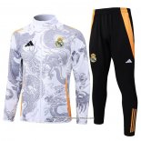 Tuta da Track Giacca Real Madrid 2024 Bambino Bianco Dragon -25