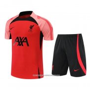 Tuta da Track Liverpool 22-23 Manica Corta Rosso - Pantaloncini