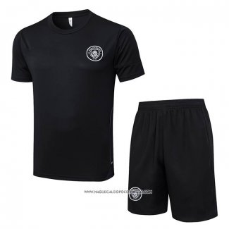 Tuta da Track Manchester City 25/26 Manica Corta Nero - Pantaloncini