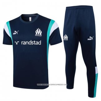 Tuta da Track Olympique Marsiglia 2023-24 Manica Corta Blu