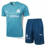 Tuta da Track Olympique Marsiglia Manica Corta Blu - Pantaloncini 24-25