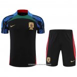 Tuta da Track Portogallo 2022-23 Manica Corta Nero - Pantaloncini