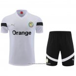 Tuta da Track Senegal 23-24 Manica Corta Bianco - Pantaloncini
