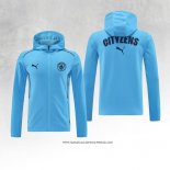Giacca con Cappuccio Manchester City 2024 Blu -25
