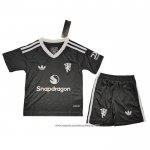 Maglia Manchester United Portiere 24/25 Bambino Nero