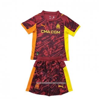 Maglia Olympique Marsiglia Portiere 25/26 Bambino Rosso