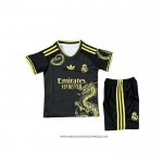 Maglia Real Madrid Dragon 2025 Bambino Nero