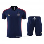 Tuta da Track Ajax 22-23 Manica Corta Blu - Pantaloncini