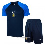Tuta da Track Al Nassr Manica Corta Blu - Pantaloncini 24-25