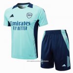 Tuta da Track Arsenal Manica Corta Verde - Pantaloncini 24-25