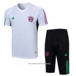 Tuta da Track Bayern Monaco 23/24 Manica Corta Bianco - Pantaloncini