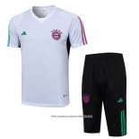 Tuta da Track Bayern Monaco 23-24 Manica Corta Bianco - Pantaloncini