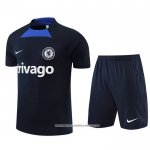 Tuta da Track Chelsea 22/23 Manica Corta Nero - Pantaloncini