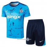 Tuta da Track Chelsea 2024 Manica Corta Blu - Pantaloncini -25