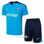 Tuta da Track Chelsea Manica Corta Blu - Pantaloncini 24-25