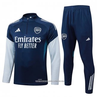 Tuta da Track Felpa Arsenal 25/26 Blu Grigio