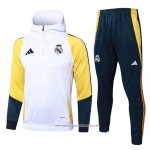 Tuta da Track Felpa Real Madrid 24/25 Bianco Giallo