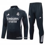 Tuta da Track Felpa Real Madrid 25/26 Grigio Scuro