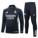 Tuta da Track Felpa Real Madrid 25/26 Grigio Scuro