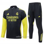 Tuta da Track Felpa Real Madrid 25/26 Nero Giallo