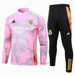 Tuta da Track Felpa Real Madrid Rosa Dragon 24-25
