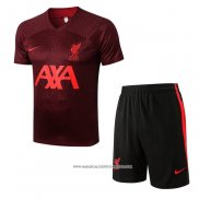 Tuta da Track Liverpool 2022-2023 Manica Corta Rosso - Pantaloncini