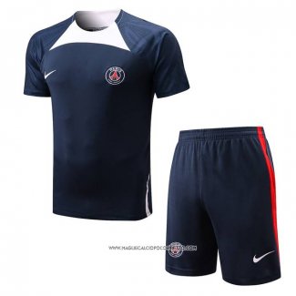 Tuta da Track Paris Saint-Germain 2022-2023 Manica Corta Blu - Pantaloncini