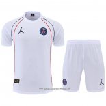 Tuta da Track Paris Saint-Germain Jordan 2022-23 Manica Corta Bianco - Pantaloncini