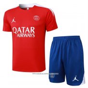 Tuta da Track Paris Saint-Germain Jordan Manica Corta Rosso - Pantaloncini 24-25