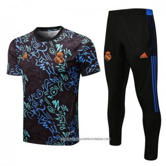 Tuta da Track Real Madrid 22/23 Manica Corta Grigio