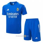 Tuta da Track Real Madrid 25/26 Manica Corta Blu Bianco - Pantaloncini