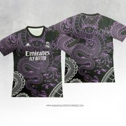 Maglia Real Madrid Nero Thailandia Dragon 24-25 Purpura