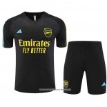 Tuta da Track Arsenal 23-24 Manica Corta Nero - Pantaloncini